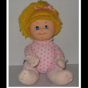 Vintage 1980's Ganz Bros Soft Doll  W/pink outfit ~ yellow hair :RARE